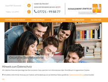 Tablet Screenshot of management-hwk.de